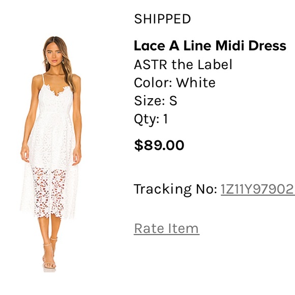 White Lace Dress from Revolve - Picture 4 of 6